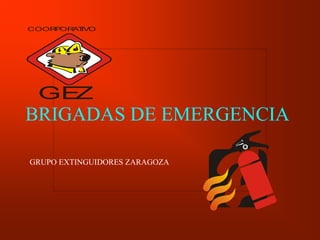 BRIGADAS DE EMERGENCIA
GRUPO EXTINGUIDORES ZARAGOZA
COOR
P
OR
AT
IV
O
GE
Z
 