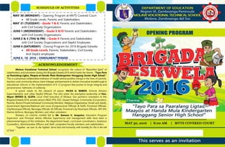 MVTS Brigada Opening Program 2016 | DOCX