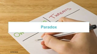 1129/09/2016
Paradox
 
