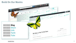 33
Build On Our Mantra
29/09/2016
||||||| Blog
||||||| Share
||||||| Link
||||||| Twitt
||||||| Tube
 