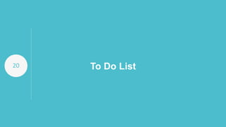 20 To Do List
 