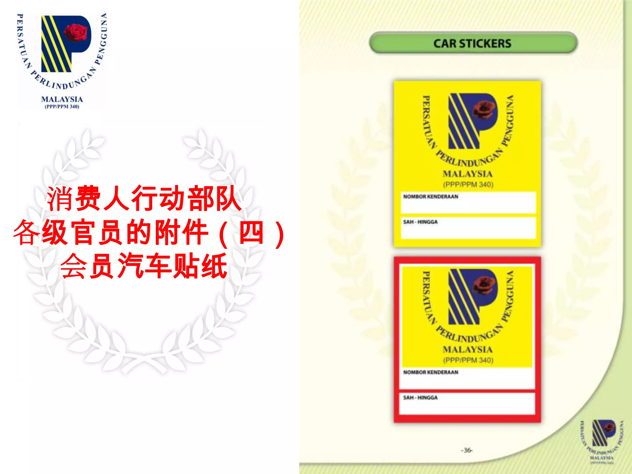 消费人行动部队各级官员的附件