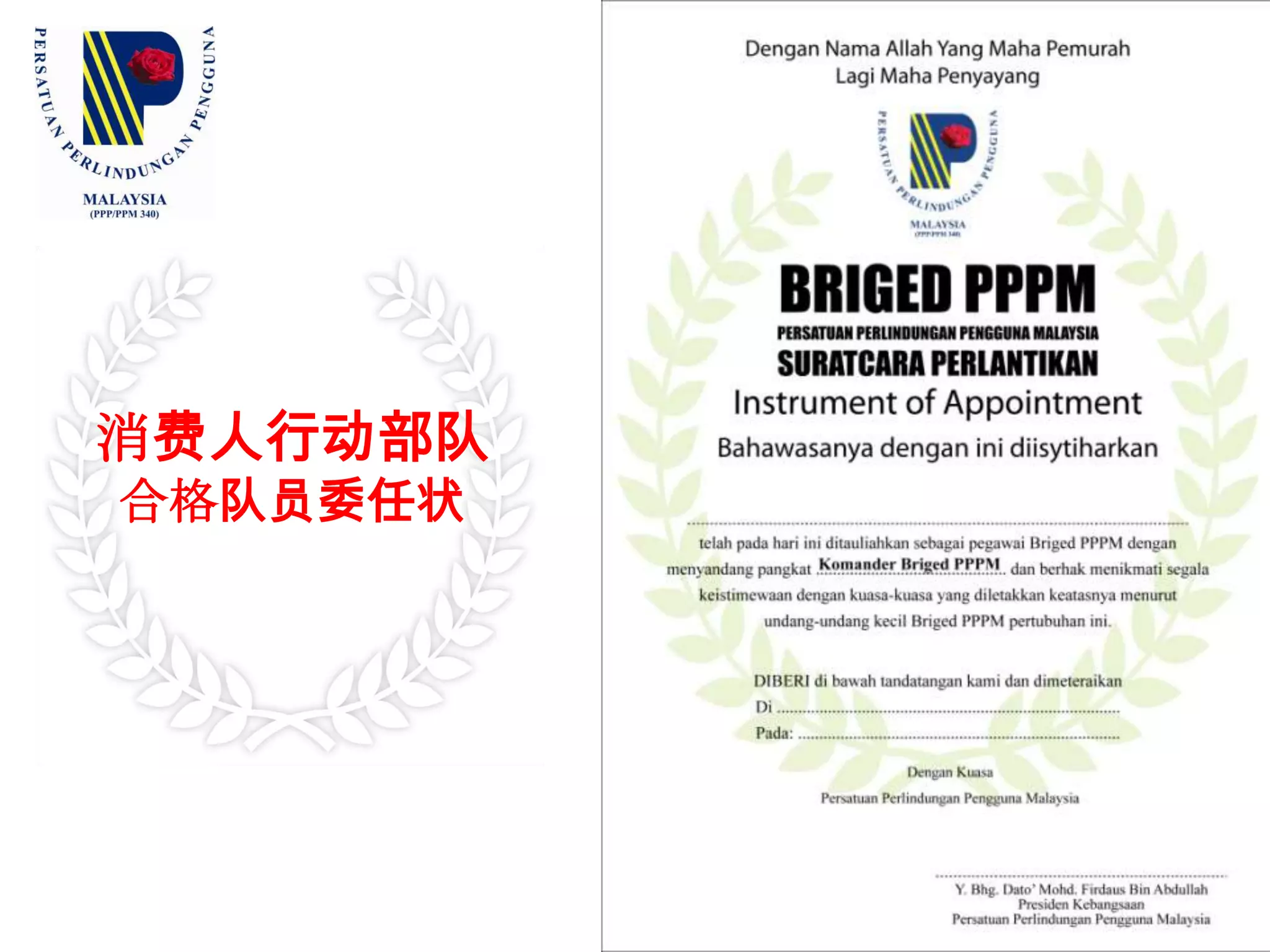 消费人行动部队各级官员的附件（三）名誉会员与各级官员的汽车铁牌与贴纸