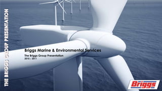 THE BRIGGS GROUP PRESENTATION Briggs Marine & Environmental Services The Briggs Group Presentation  2010 / 2011 