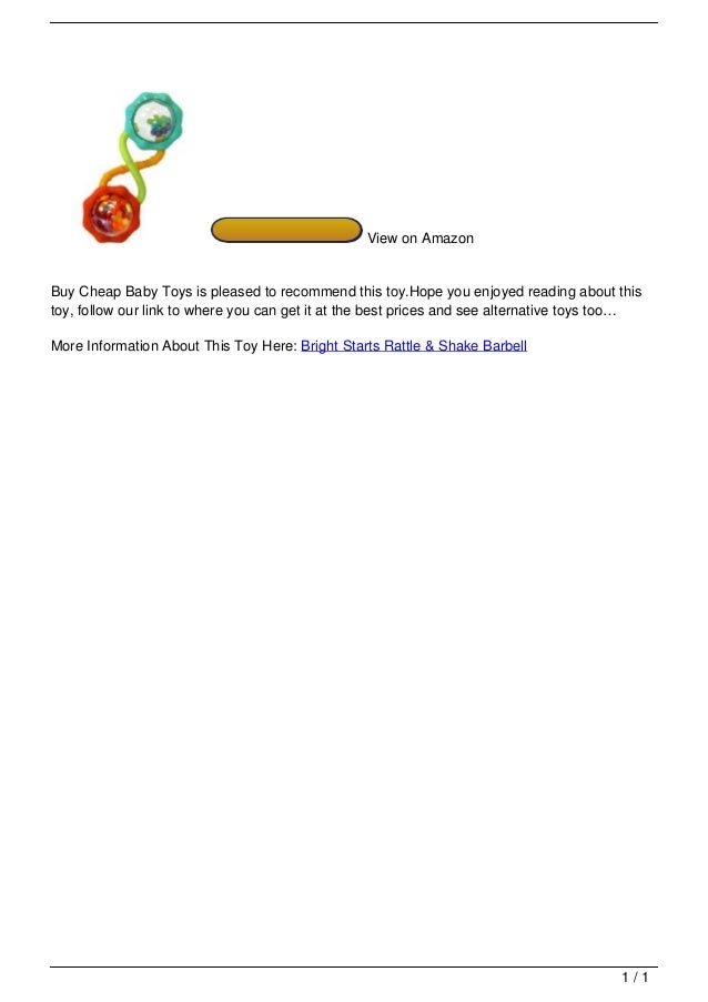 bright starts rattle & shake barbell