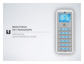 BRIGHTBOX
KEY PARADIGMS
STEP-BY-STEP!
QUICK REFERENCE GUIDE
 