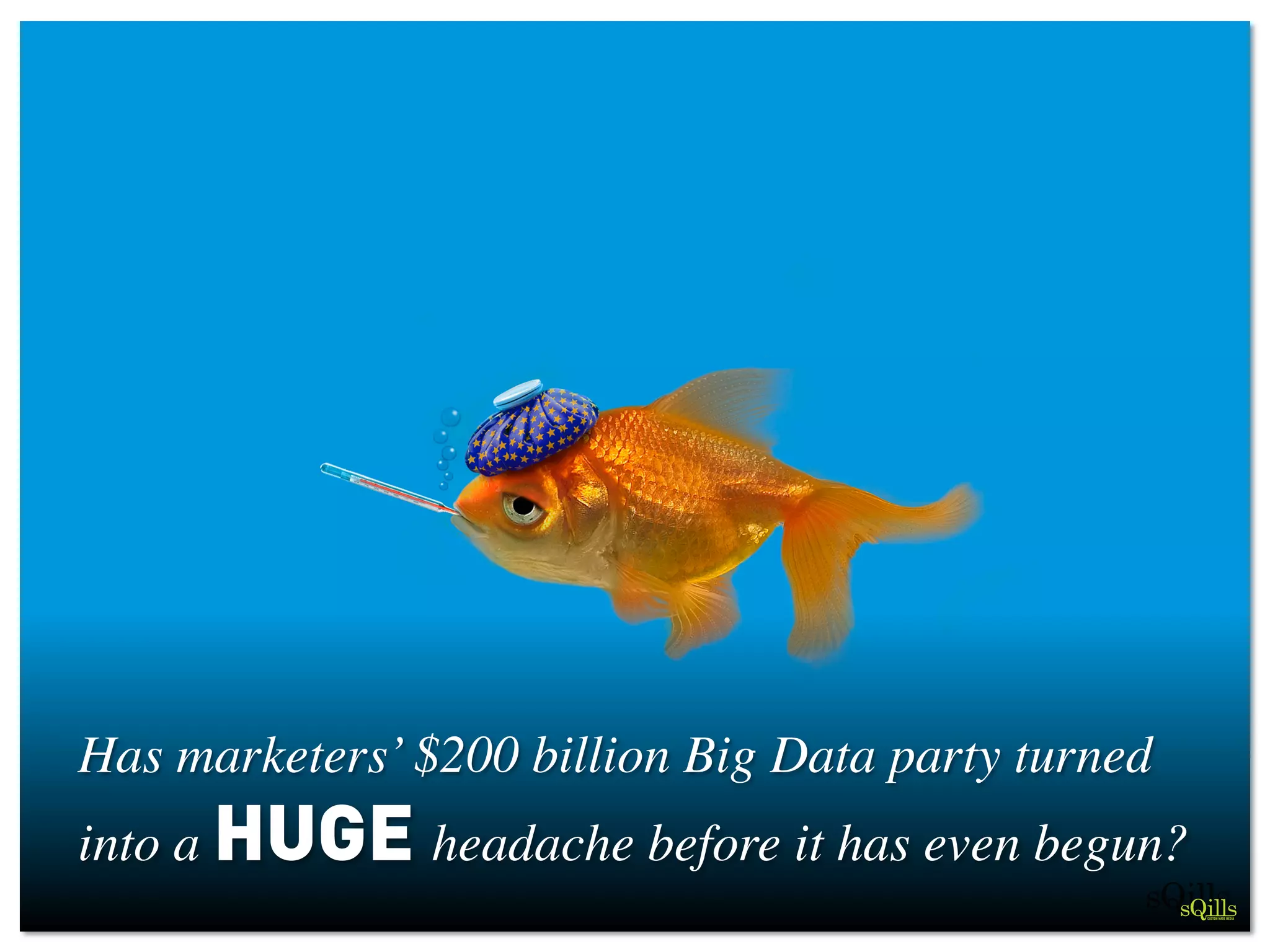 Has marketers’$200 billion Big Data party turned
into a HUGE headache before it has even begun?	

CUSTOM MADE MEDIA
 