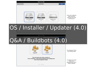 OS / Installer / Updater (4.0)

Q&A / Buildbots (4.0)
 