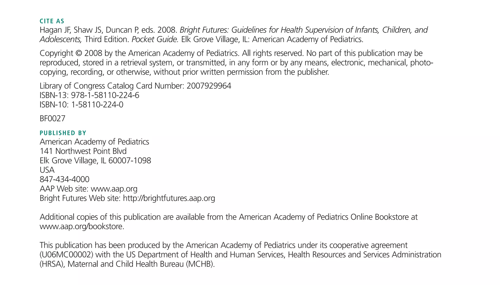 Bright Futures Guidelines For Infants Children Adolescents Pdf