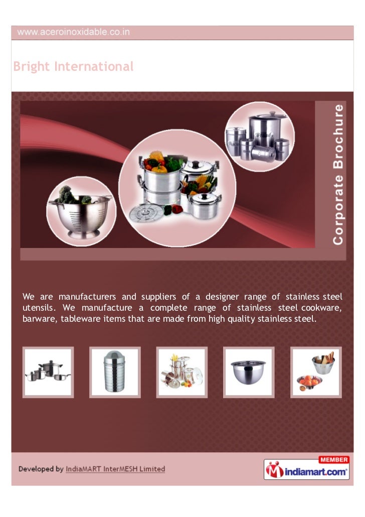 Bright International, Mumbai, Cookware Set