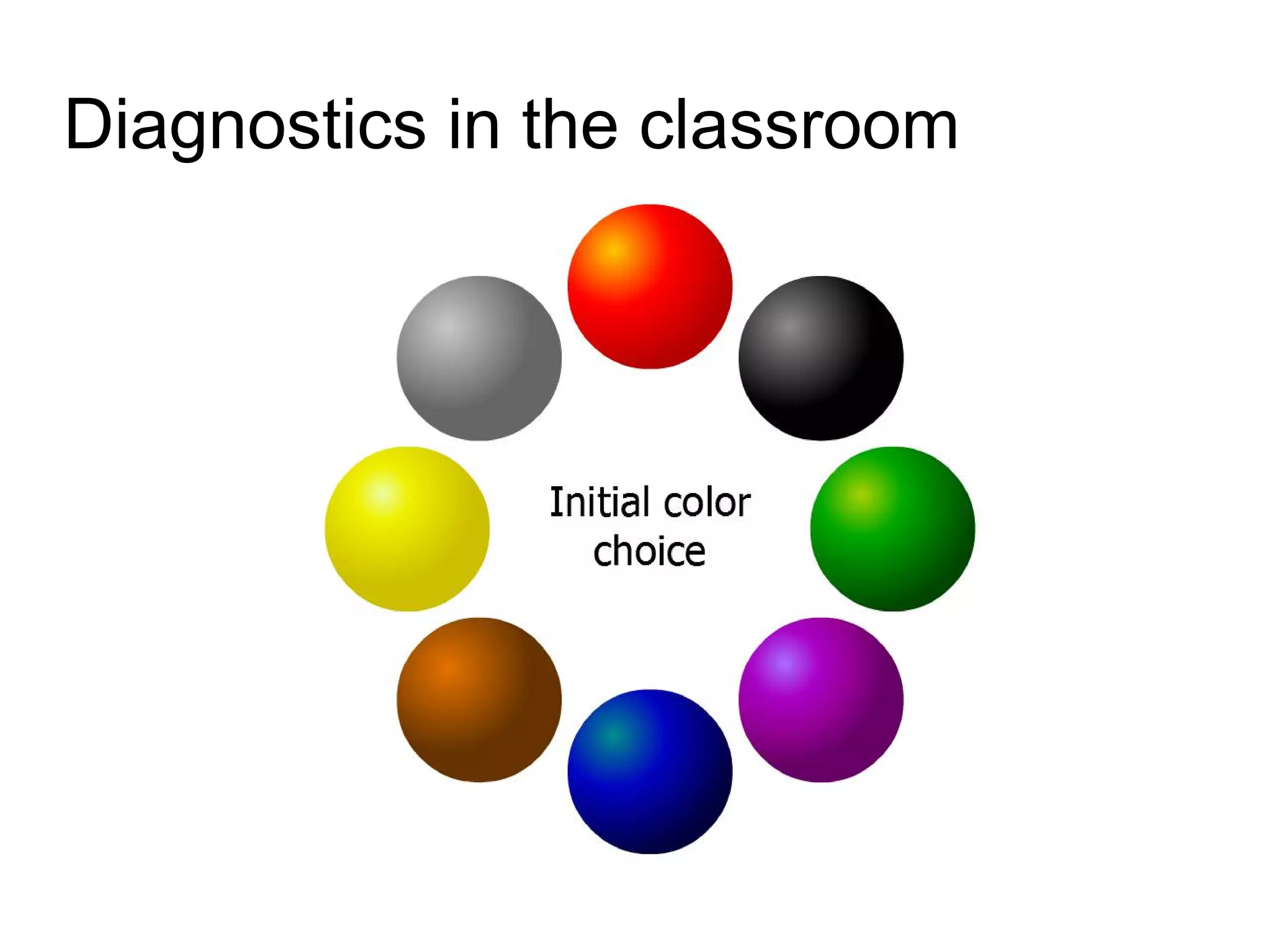 Diagnostics in the classroom
