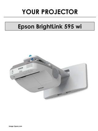 YOUR PROJECTOR
Epson BrightLink 595 wi
Image: Epson.com
 