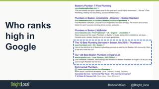 @Bright_loca#InboundCon
Who ranks
high in
Google
 