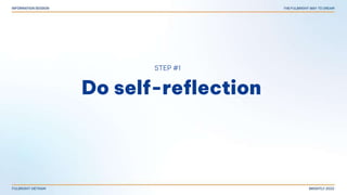Do self-reflection
STEP #1
 
