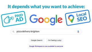 It depends what you want to achieve:
pizza delivery brighton
 
