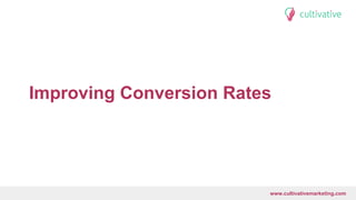 www.CultivativeMarketing.com @hoffman8www.cultivativemarketing.com
Improving Conversion Rates
 