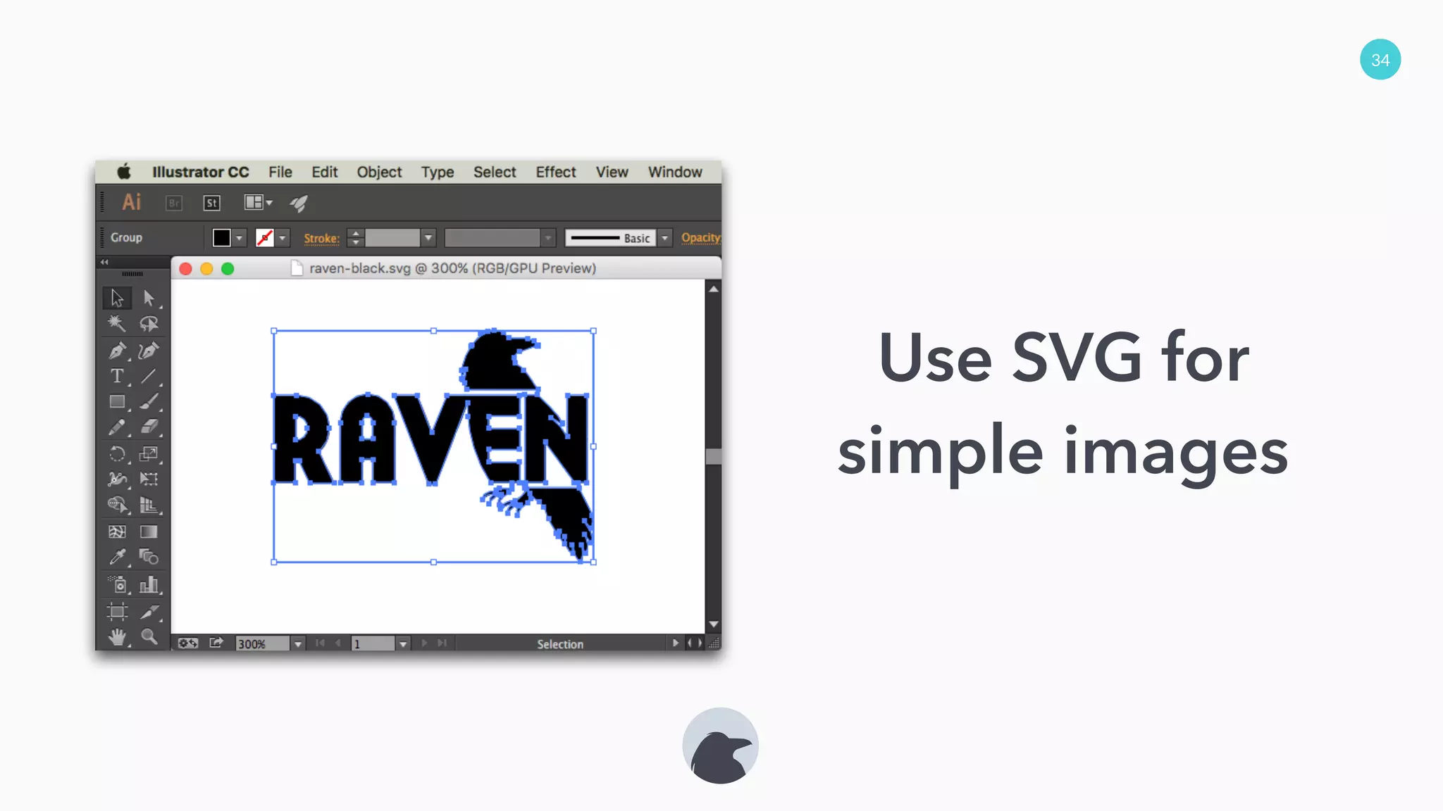34
Use SVG for
simple images
 