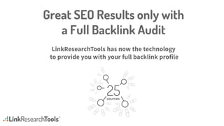 Great SEO Results only with
a Full Backlink Audit
 