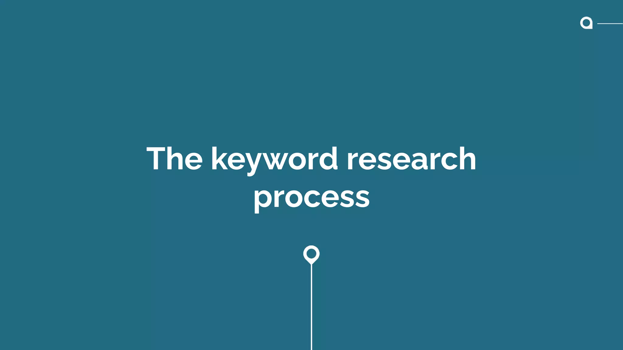 The keyword research
process
 