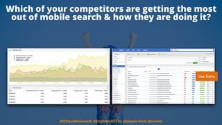 Use Sistrix
Which of your competitors are getting the most
out of mobile search & how they are doing it?
#SEOauditsGrowth ...