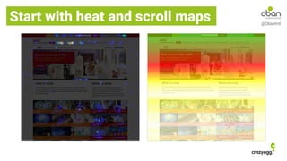 Start with heat and scroll maps @ObanIntl
 