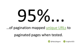 @Adoublegent brightonSEO@Adoublegent brightonSEO
…of pagination mapped unique URLs to
paginated pages when tested.
 