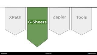 Tools
Zapier
G-Sheets
XPath
#brightonSEO @mertazizoglu
tools.zeo.org
 
