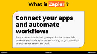 #brightonSEO @mertazizoglu
tools.zeo.org
What is Zapier ?
 