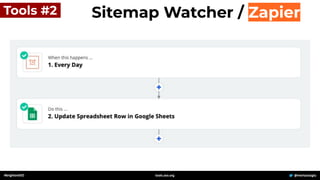 #brightonSEO @mertazizoglu
tools.zeo.org
Tools #2 Sitemap Watcher / Zapier
 