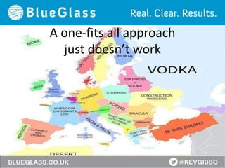 A one-fits all approach
just doesn’t work
 