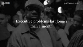 Executive problems last longer
than 1 month
@STEKENWRIGHT
 