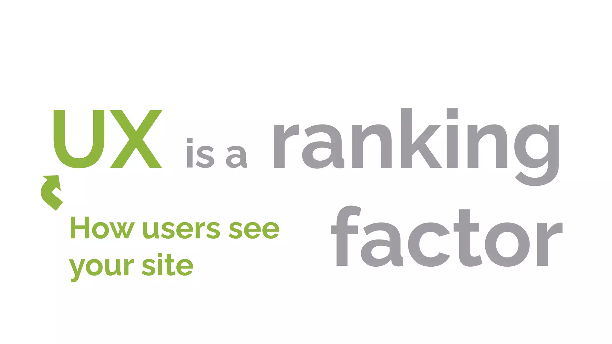 UX is a ranking
factor
How users see
your site
 