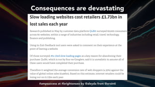 #ampsuccess at #brightonseo by @aleyda from @orainti
Consequences are devastating
 