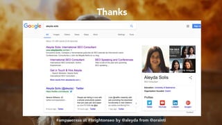 #ampsuccess at #brightonseo by @aleyda from @orainti#ampsuccess at #brightonseo by @aleyda from @orainti
Thanks
 