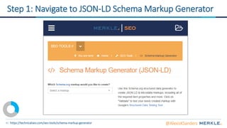 46
Step 2: Select your Item Type from Dropdown Menu
https://technicalseo.com/seo-tools/schema-markup-generator @AlexisKSan...