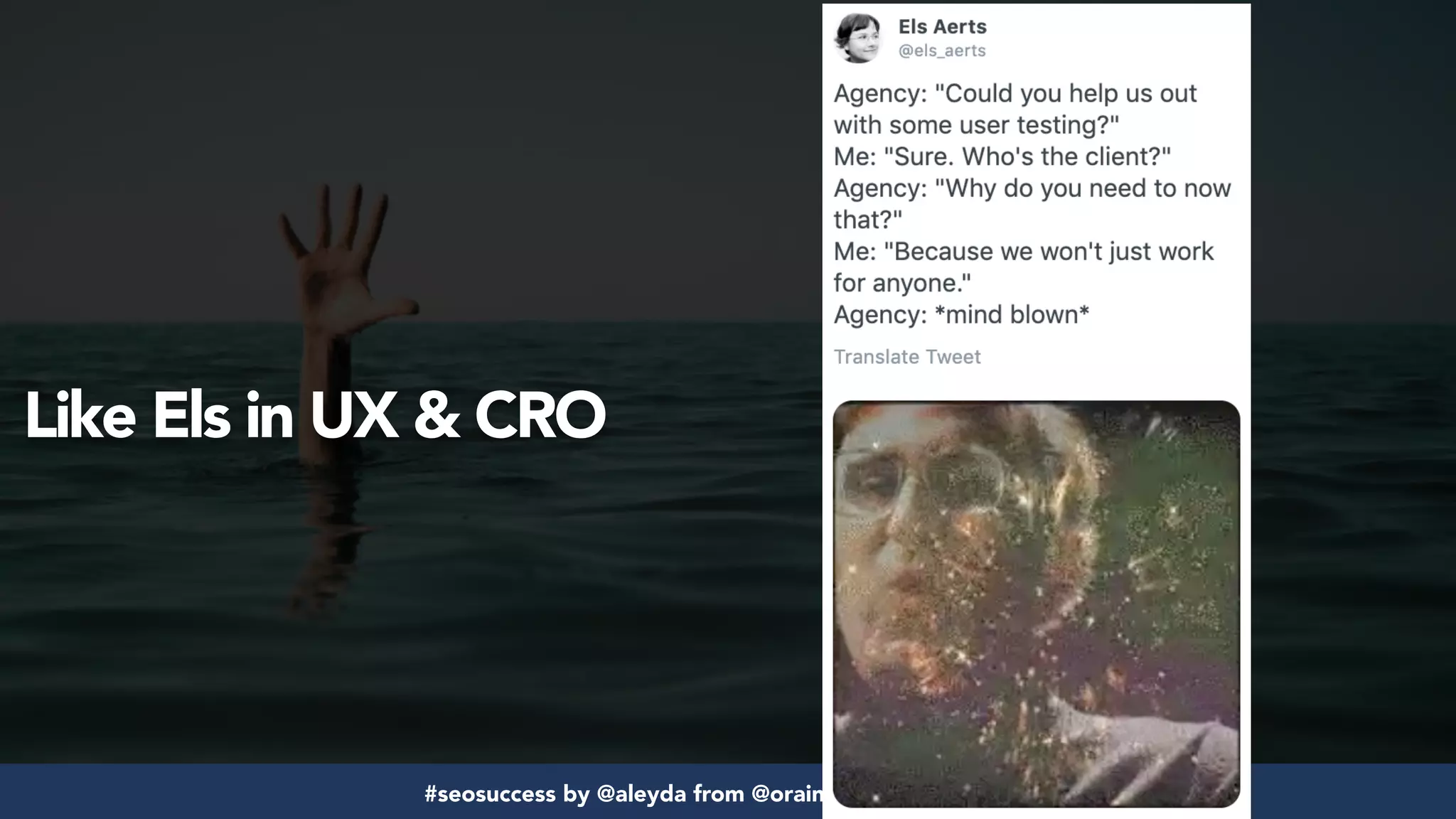 #seosuccess by @aleyda from @orainti for #brightonseo
Like Els in UX & CRO
 