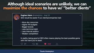 What Makes your SEO Fail (and how to fix it) #BrightonSEO 