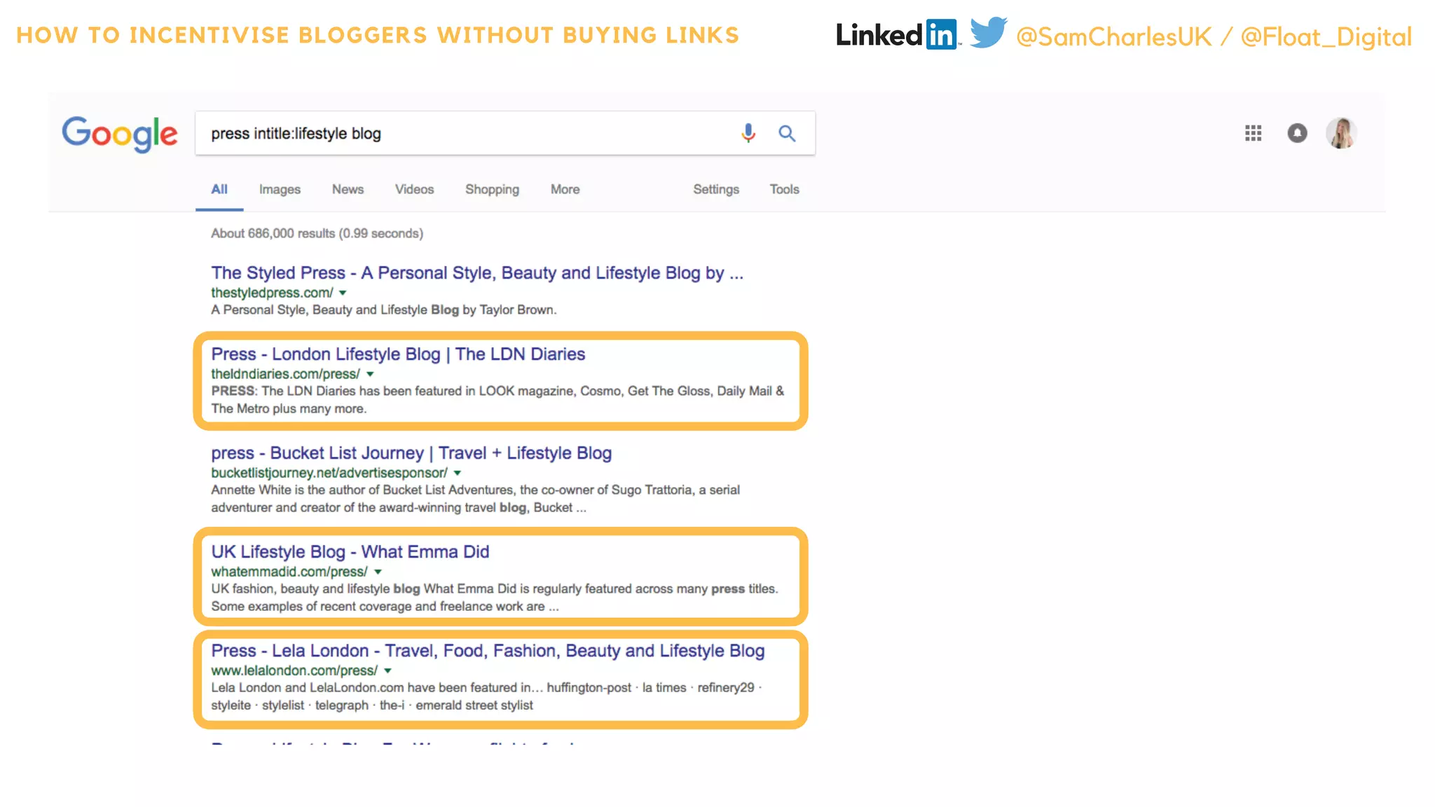 HOW TO INCENTIVISE BLOGGERS WITHOUT BUYING LINKS @SamCharlesUK / @Float_Digital
 