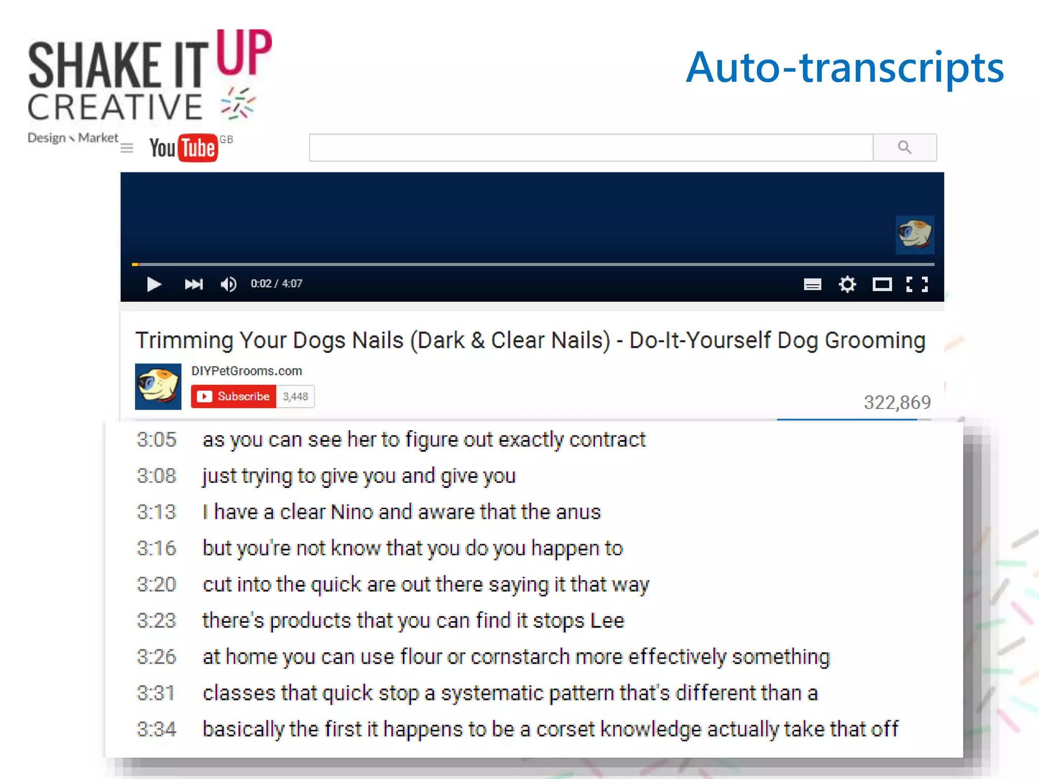 Auto-transcripts
 