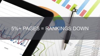@danielrowles
5%+ PAGES = RANKINGS DOWN
 