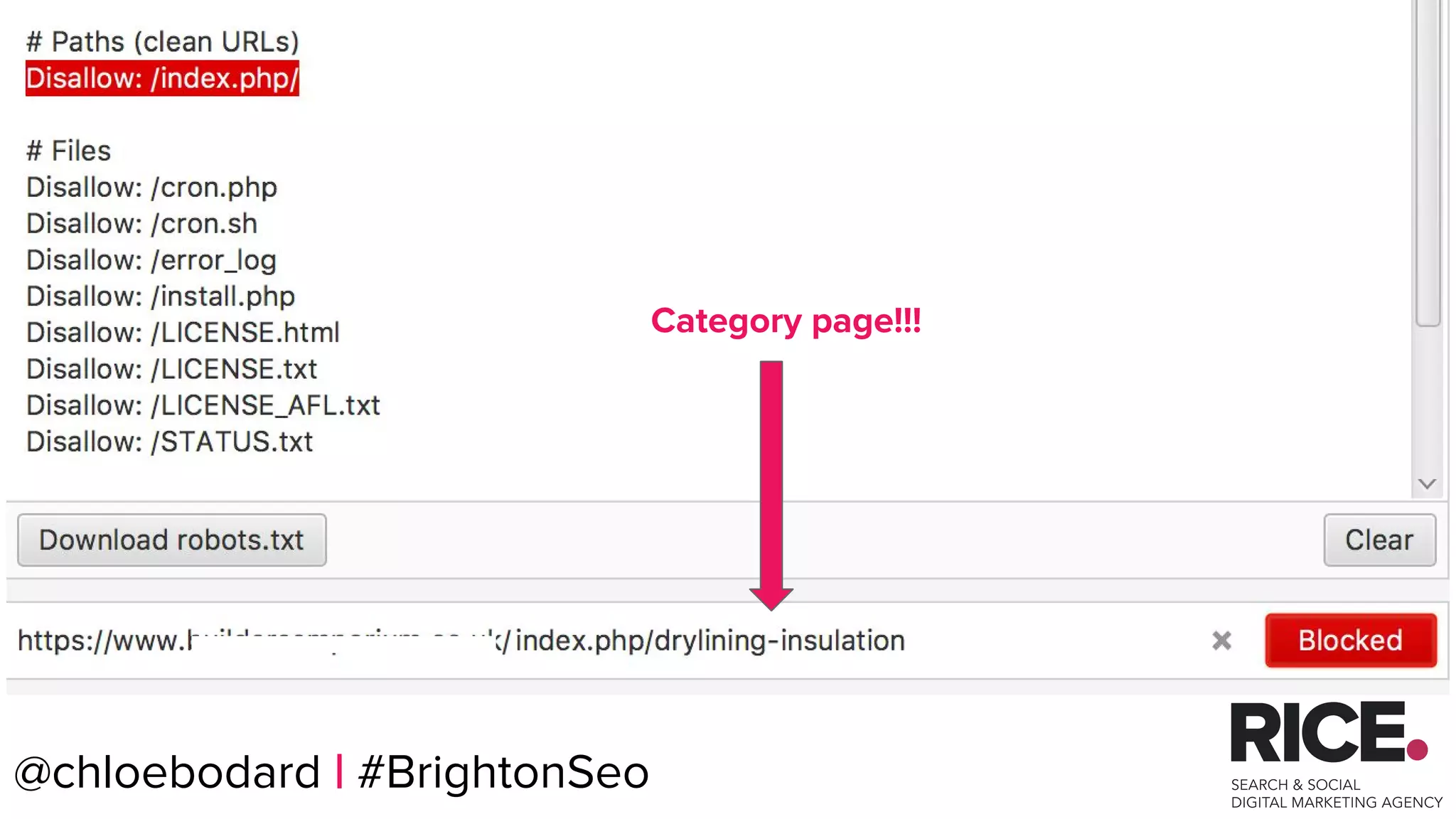 @chloebodard | #brightonseo@chloebodard | #BrightonSeo
Category page!!!
 