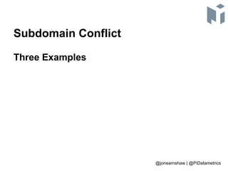 Subdomain Conflict
Three Examples
@jonearnshaw | @PiDatametrics
 