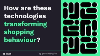 @5minutesnippets
How are these
technologies
transforming
shopping
behaviour?
 