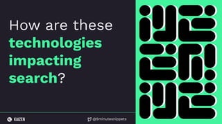 @5minutesnippets
How are these
technologies
impacting
search?
 