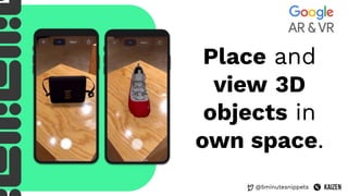 @5minutesnippets
Place and
view 3D
objects in
own space.
 