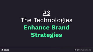 @5minutesnippets
#3
The Technologies
Enhance Brand
Strategies
 