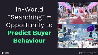 @5minutesnippets
In-World
“Searching” =
Opportunity to
Predict Buyer
Behaviour
 