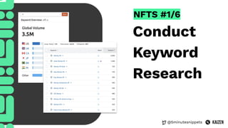 @5minutesnippets
NFTS #1/6
Conduct
Keyword
Research
 
