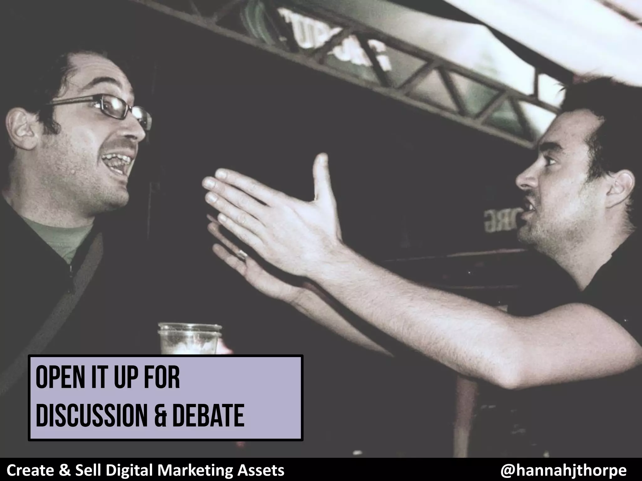 Create & Sell Digital Marketing Assets @hannahjthorpe