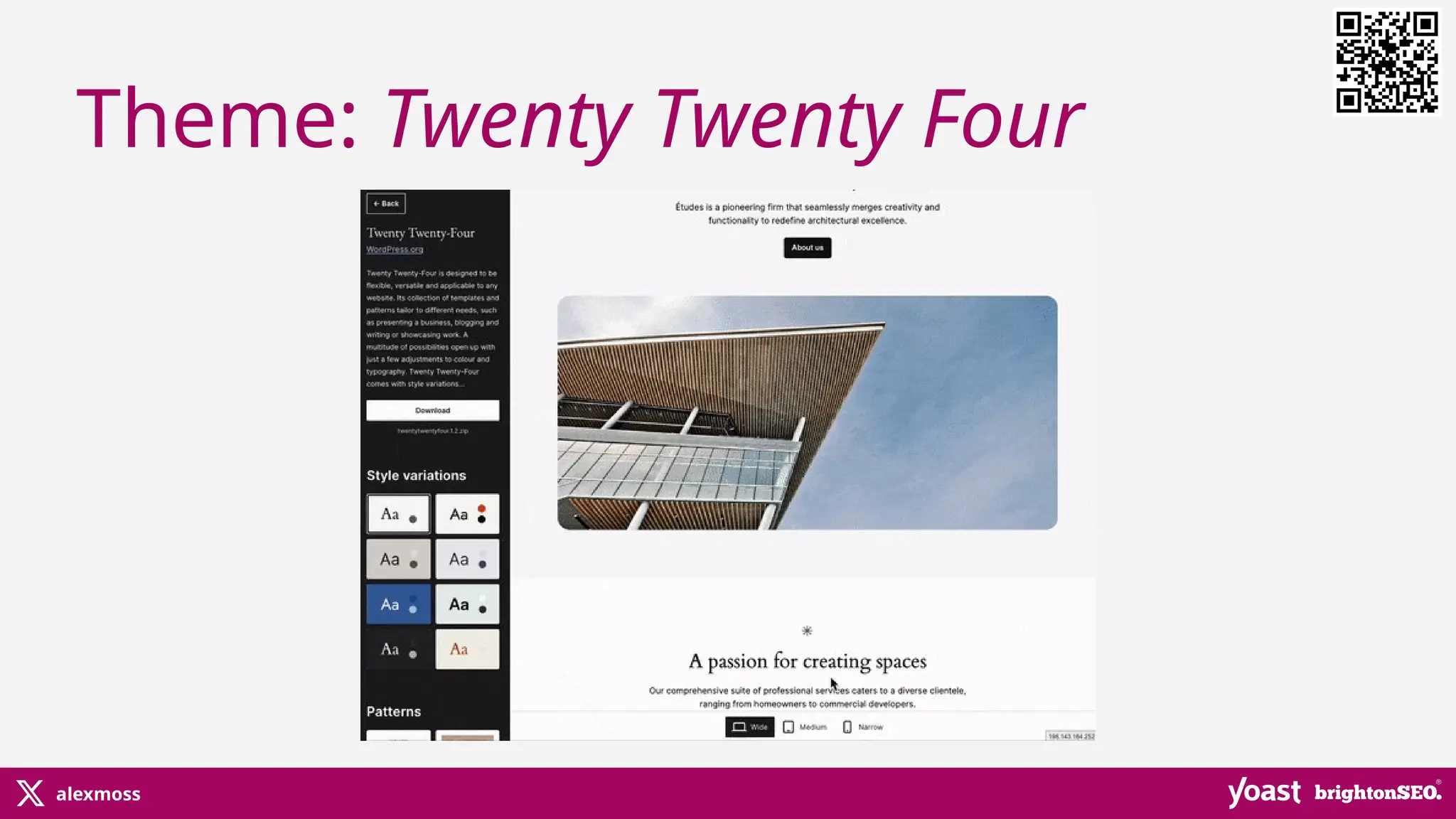 alexmoss
Theme: Twenty Twenty Four
 